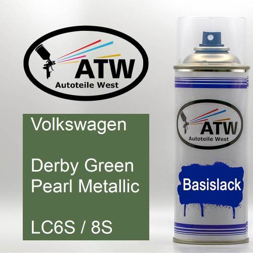 Volkswagen, Derby Green Pearl Metallic, LC6S / 8S: 400ml Sprühdose, von ATW Autoteile West.